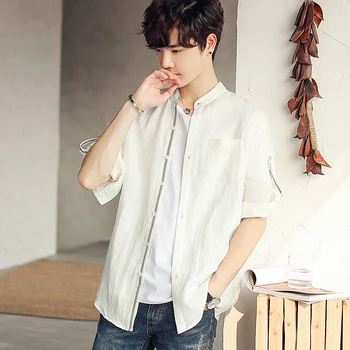 

Short sleeve shirt men loose in summer