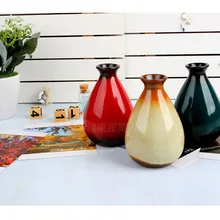 1 шт. короткая Современная искусственная керамическая ваза для цветов Цветочная бутылка Модные настольные декоративные цветы вазы JL 059