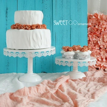 

Lace cake stand 10/12 inch fondant cake decorating tools for wedding party bakeware bride shower caketable