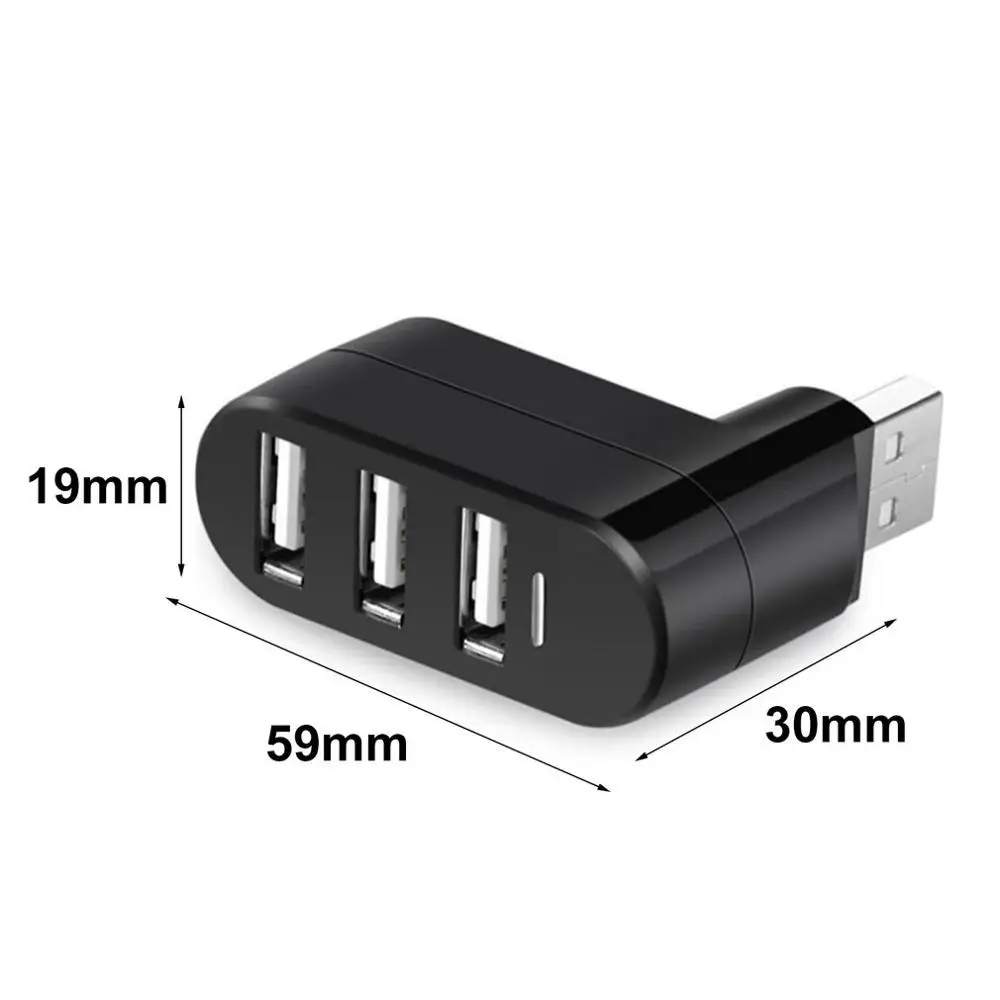 Rotatable High Speed 3 Ports USB HUB 2.0 USB Splitter Adapter for Notebook/Tablet Computer PC Peripherals High Quality Usb Hub