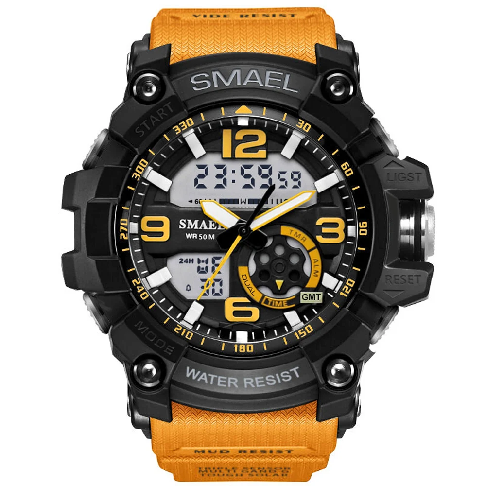  Digital  watch men sport watches dual display LED  digital  