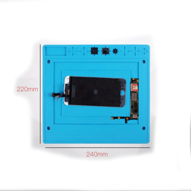 

S-180A2 240*220 MM CPU Chip Fixture Heat-resistant Soldering Desk Mat Silicone Pad Repair Tools For Mobile