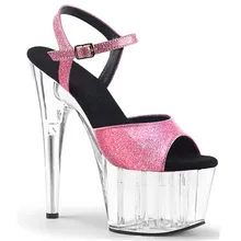 Женская танцевальная обувь на платформе босоножки на высоком каблуке 15 см с блестящим верхом Женская обувь для танцев на шесте