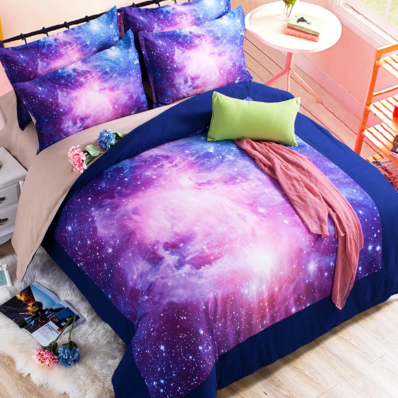 Colour Stars Hipster Galaxy 3d Bedding Sets Universe Space Duvet