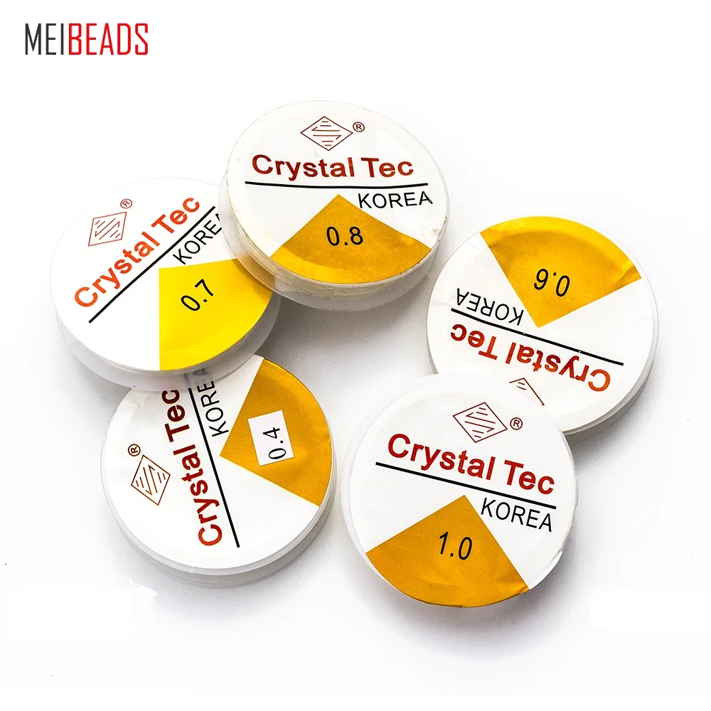 MEIBEADS 20 метров 0 4/1 мм катушка кристально чистого растягивающегося эластичного