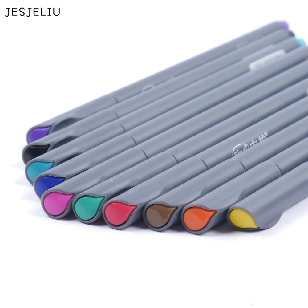 10 pcs/Lot Fine line drawing pen for manga cartoon advertising design Water Color pens Stationery Office school supplies 10 pcs/Lot Fine line drawing pen for manga cartoon advertising design Water Color pens Stationery Office school supplies