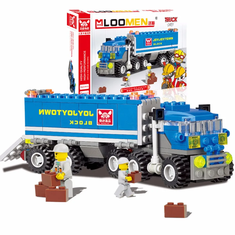 

163pcs Transport Dumper Truck Model Building Blocks Can Build 8 Shapes Educational Toys Kids Birthday Christmas Gifts