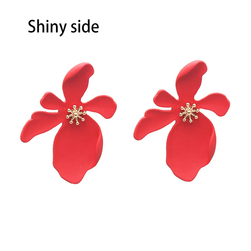 

2019 New design sweet jewelry spray paint effectearring earrings for Girls gift with flower earrings for woman