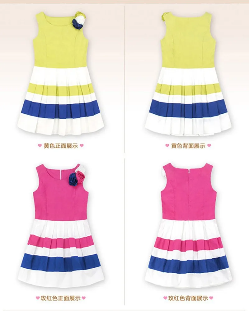 baby girls dress Fashion dress Splice Dimensional flowers Beautiful princess girl party dress vetement enfant fille robe vestido (6)
