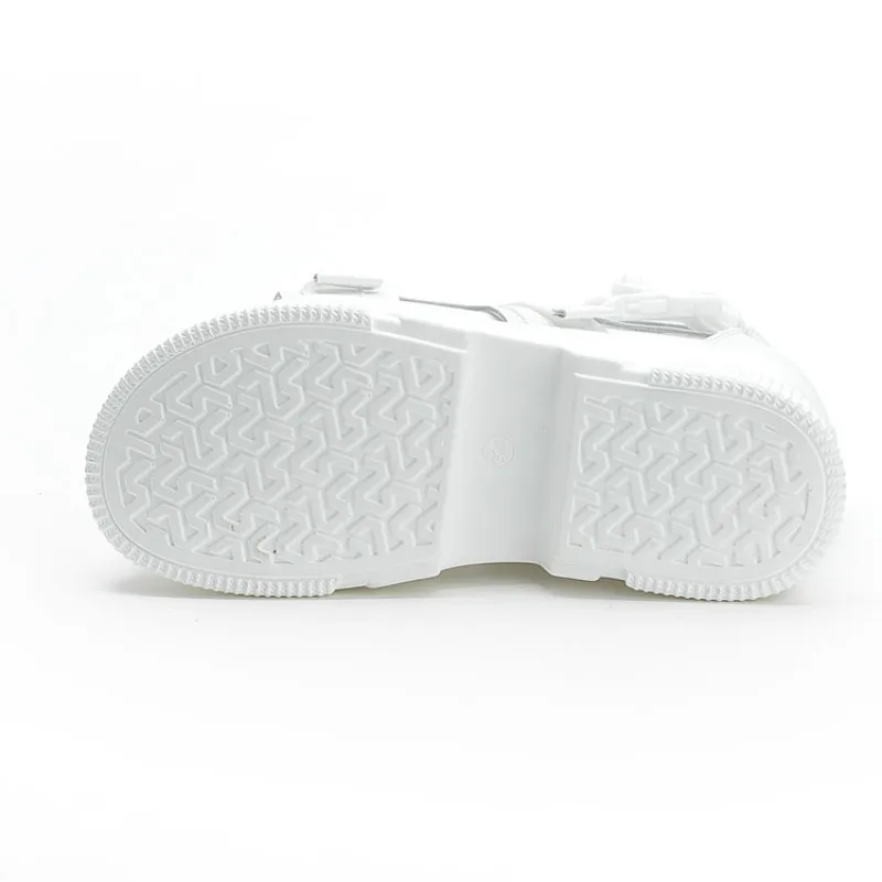 SWYIVY Summer White Shoes Sandals Woman Genuine Leather Wedge Shoes Platform Sandals Ankle Belt 2019 Chunky Sandal For Woman SWYIVY Summer White Shoes Sandals Woman Genuine Leather Wedge Shoes Platform Sandals Ankle Belt 2019 Chunky Sandal For Woman
