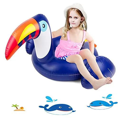 Новейшее арбузное детское сиденье для катания на плавании кольцо бассейн Фламинго поплавок для детей надувной Лебедь игрушки для воды безопасное сиденье boia - Цвет: toucan