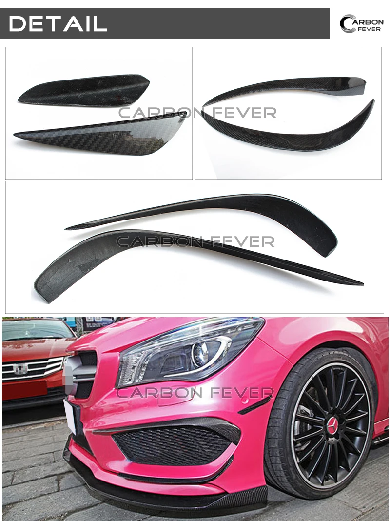 Для Mercedes W117 передний бампер Canards углеродное волокно Splitter 2013- Sport Edition CLA45