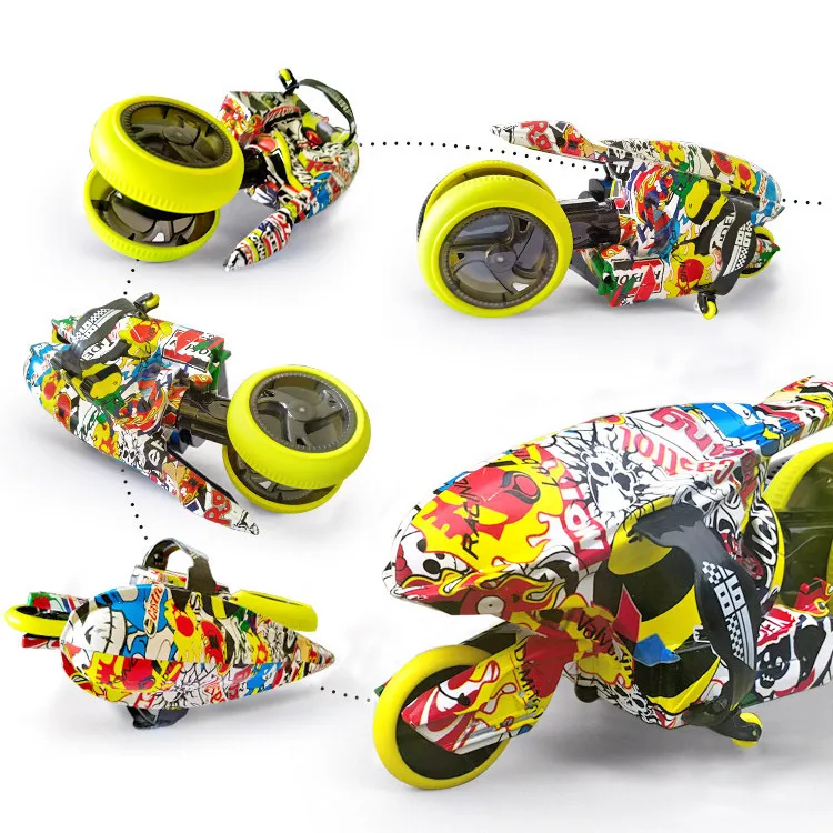 

Cool RC Motorcycle with 360° Rotation Light High Speed RC Motorbike Model Toys Remote Control Car Drift Motor Kids Toys for Gift