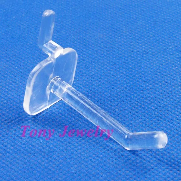 wholesale 80pcs clear view plastic supermarket display hook for