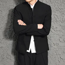 

2017 Men Blazer Blaser Masculino The Wind In Autumn And Winter Chinese Collar Costume Youth Slim Retro Coat, Men's Suit Tunic