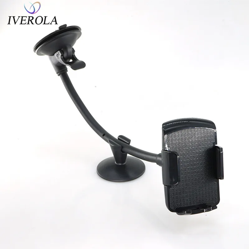 Univerola العالمي الذراع الطويلة الزجاج الهاتف المحمول سنادات بالسيارة قوس حامل ل Xiaomi الوقوف ل فون 7 هواوي GPS MP4