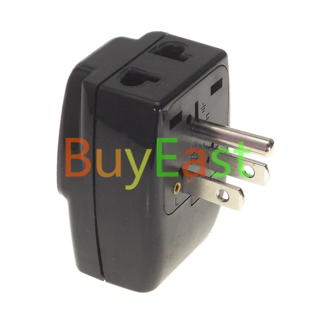 UNIVERSAL to US Canada Travel Adapter Type B 3 Way Multi Outlet Adapter