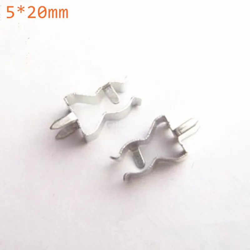 

100pcs/lot 5x20mm fuseholders 5X20 Fuse tube support fuse holder for 5*20 insurance fuse Clip