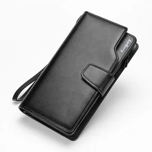 BAELLERRY Men Wallets Casual Fashion Wallet Long Male Purses Clutch bag Brand Leather Wallet Credit Card