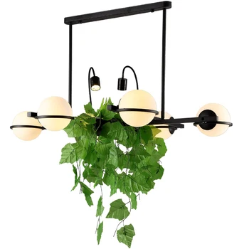 

Vintage lamp Plant Flowerpot 3/6Heads Iron Pendant Lamp Art E14 Light Creative Restaurant Cafe Bar Personalized Pendant Lamp
