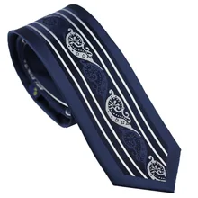 Lammulin галстуки мужские обтягивающие галстук дизайн уникальный темно-синий с серебряным Пейсли Полосатый микрофибры галстук модный тонкий галстук 6 см