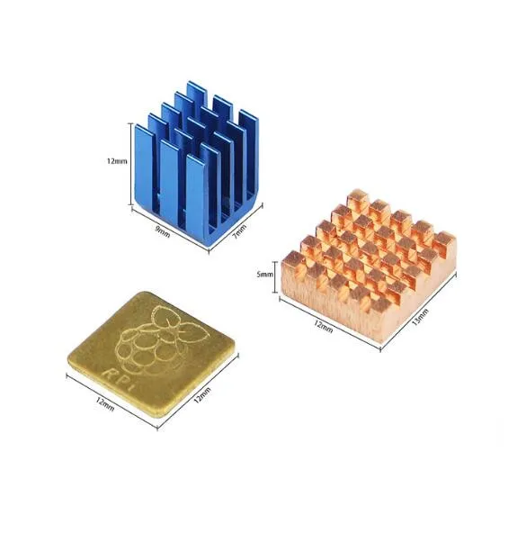 Raspberry Pi 3 Model B + Plus Heat Sink 1 Aluminum 2 Copper with Logo Cooling Pad disipador Heatsink for B+/3 | Компьютеры и офис