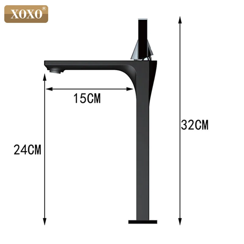 

XOXO Basin Faucet Retro Black Faucet Taps Bathroom Sink Faucet Single Handle Hole Deck Vintage Wash Hot Cold Mixer Tep 20075-1