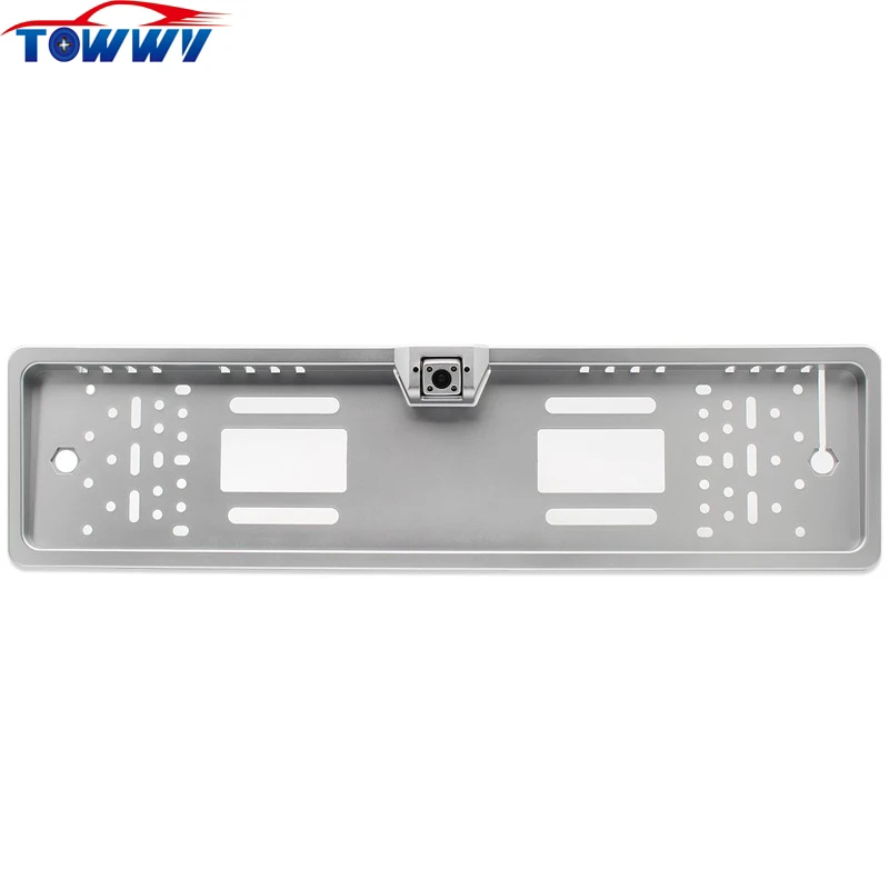 OEPZ421 European License Plate Frame Rearview Camera With 170 Degree View Angle and 4 LED Light