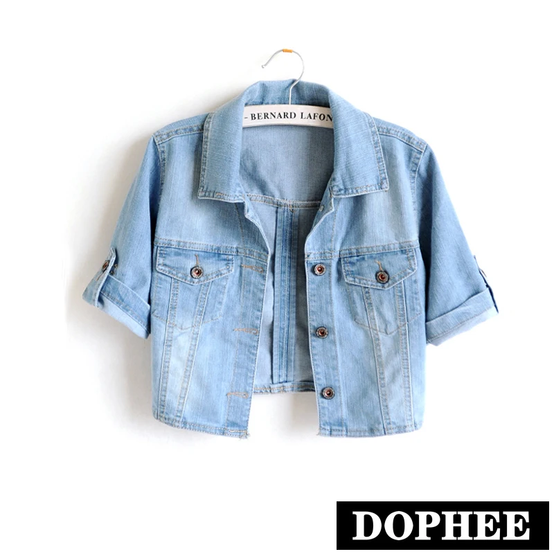 girls short denim jacket