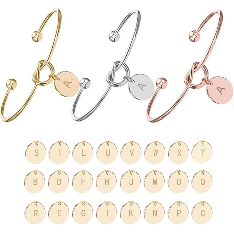 

2019 New Initial Knot Fashion Bracelet Proposal Will You Be My Bridesmaid Gift for Bracelets & Bangles Stainless Steel Jewelry