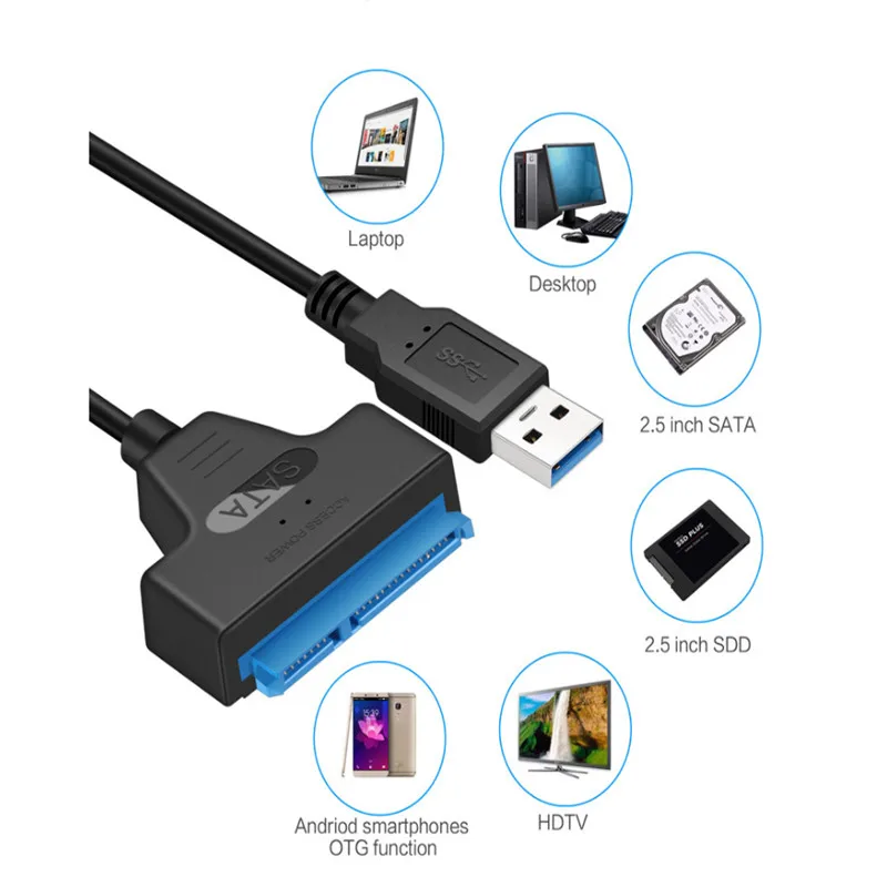 YCTech USB 3 0 SATA кабеля Sata к адаптеру до 6 Гбит/с Поддержка 2 5 дюйма внешний SSD HDD жесткий