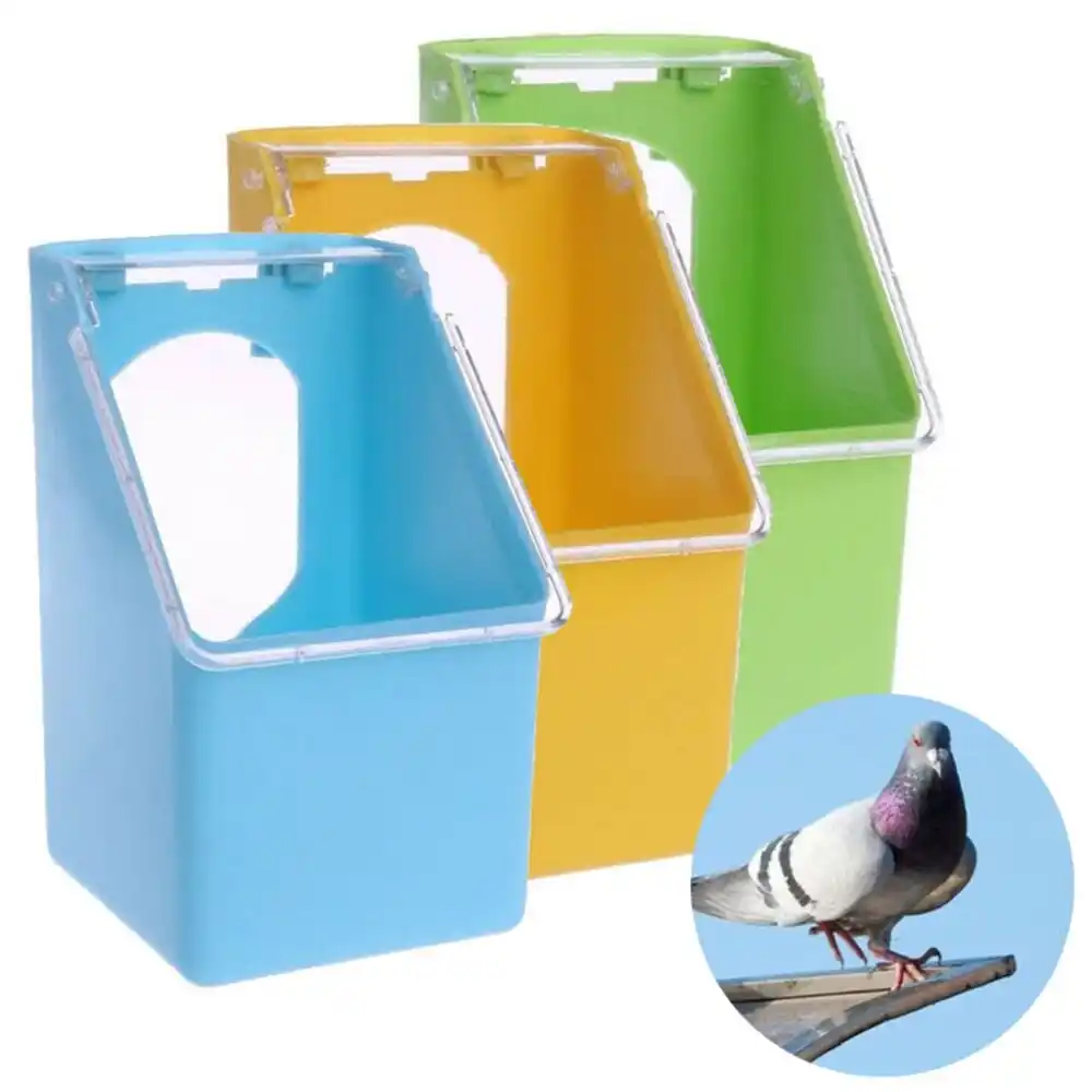 Bird Pigeons Cage Dispenser Hanging Feeding Box Parrot Water