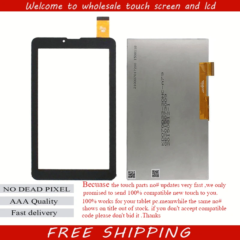 

New touch screen LCD Display Matrix For 7" TEXET X-pad HIT 7 3G TM-7866 Tablet 30pins Replacement Panel Parts Free Shipping