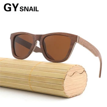 

GY vintage Designer WOOD men Sunglasses Polarized Wooden Sun glasses for women goggles Wood mirror coating in wood box oculos
