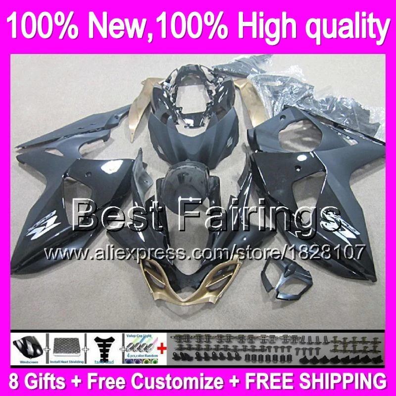 

Fairing Glossy black For SUZUKI GSXR1000 09 10 11 12 13 GSXR-1000 90B2 GSX R1000 K9 GSXR 1000 2009 2010 2011 2012 2013 +Decal