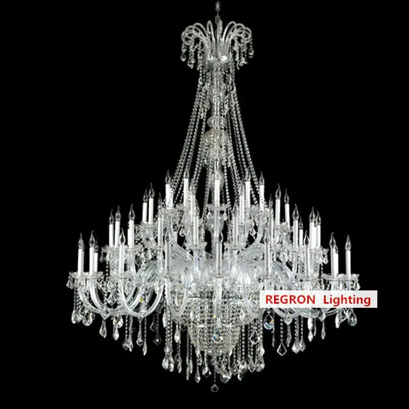 Большая Хрустальная люстра для отеля 65 дюймов диаметр 180 см|lustres de cristal|chandelier crystalled