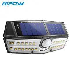 Mpow 30 светодиодный датчик движения Солнечный садовый свет ведущая индустрия солнечная панель настенный светильник 120 широкоугольный
