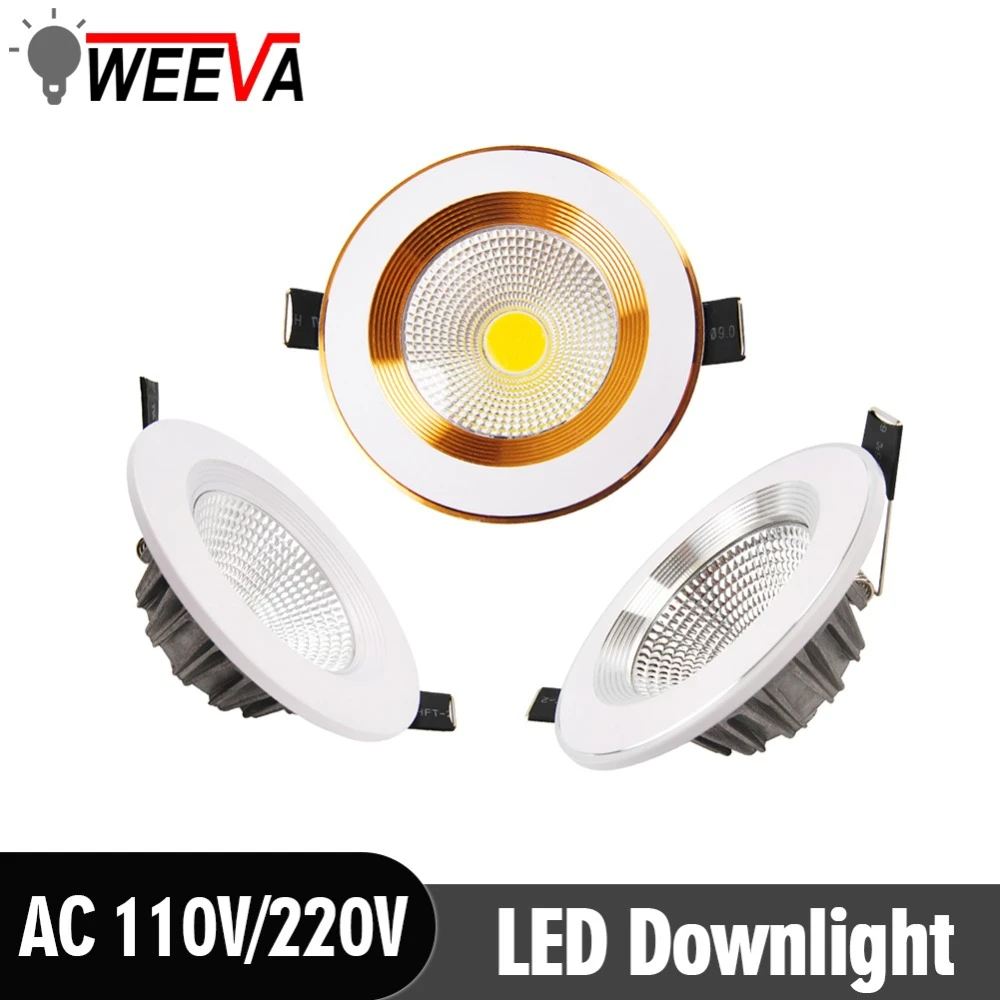 

LED Downlight COB Dimmable Round Recessed Lamp 3W 5W 7W 9W 12W Led Bulb Bedroom Kitchen Indoor LED Spot Lighting Panel 220V 110V