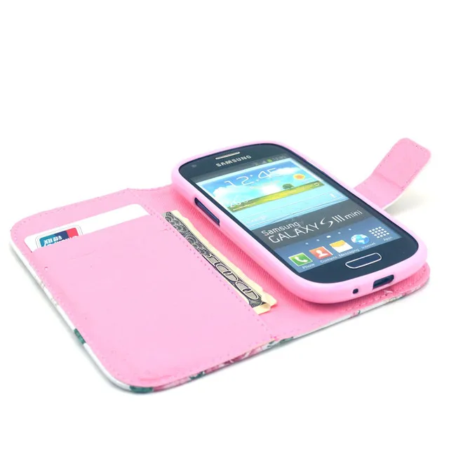 S3 мини случае милая стильная искусственная кожа флип чехол для Samsung Galaxy Mini