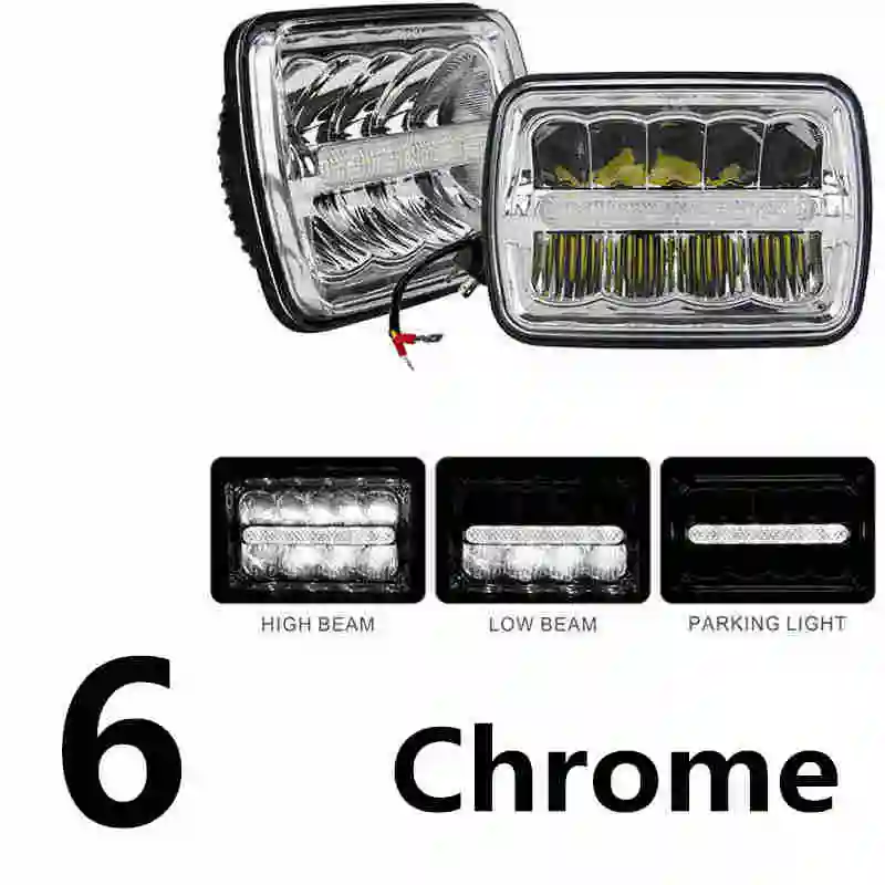 For Jeep Cherokee XJ 1984 to 2001 lamps 5x7  INCH led truck front headlight 6x7Inch square LED headlamp daymaker for jeep XJ.FjpFgF_