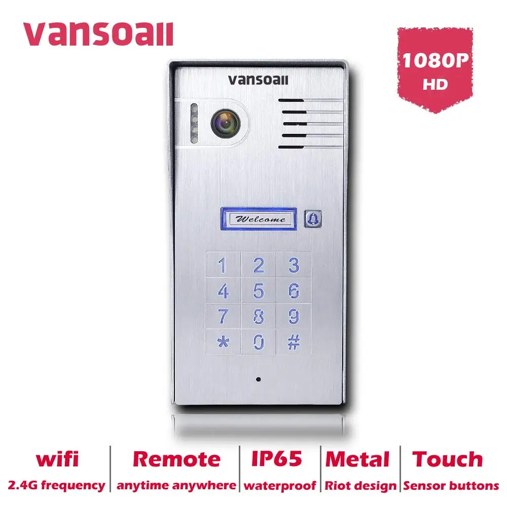 

VANSOALL Smart Wireless Video Doorphone WI-FI Intercom System with HD Security Camera with PIR Motion Detection Night