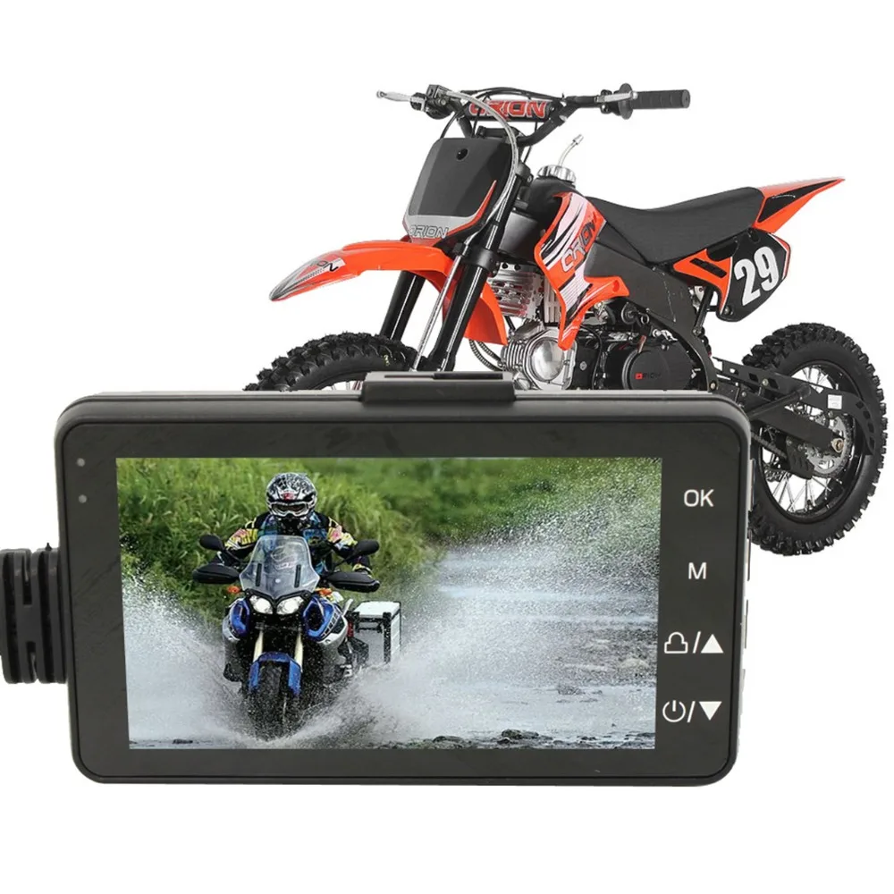 

1PC Dual Lens Motorcycle Action Camera DVR System Front Rear Waterproof Camera Recorder Motorcycle Dash Cam camcorder