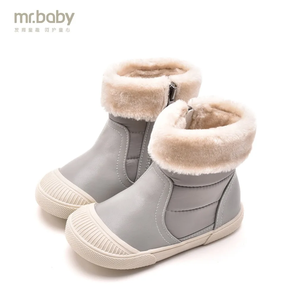 Mr.baby original design winter new leisure waterproof baby cotton boots