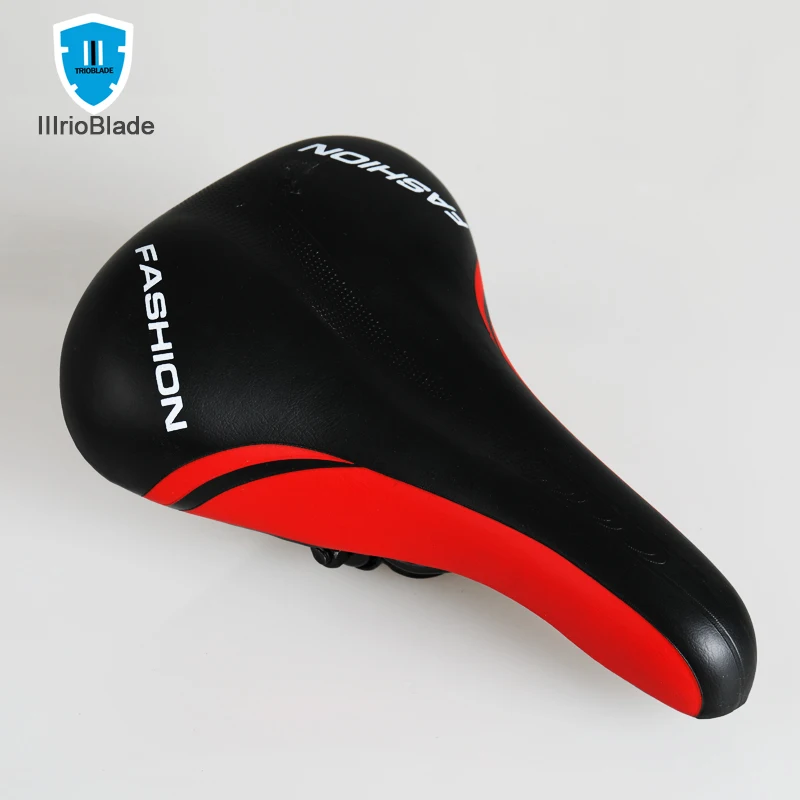 

Red black Bicycle saddle. TrioBlade