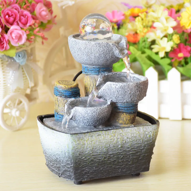 Nordic Rockery Water Fountain фэн шуй шар светодиодный светильник украшение дома офисное