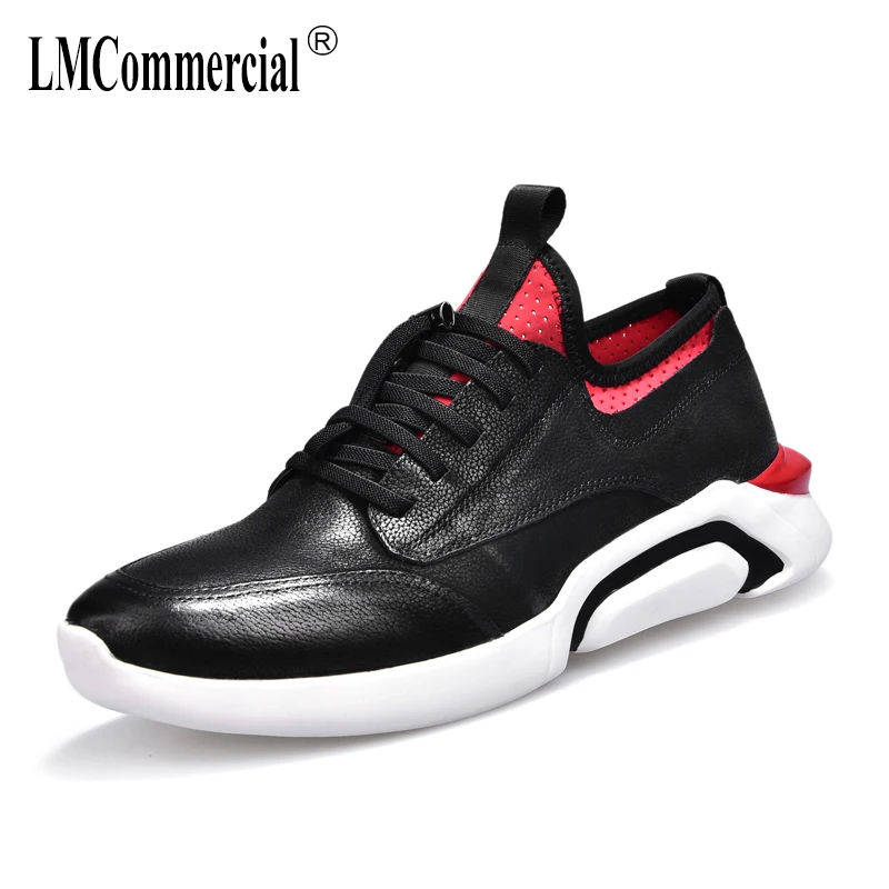

men's shoes spring autumn summer Genuine leather shoes men 2018 all-match cowhide breathable sneaker fashion male casual shoes