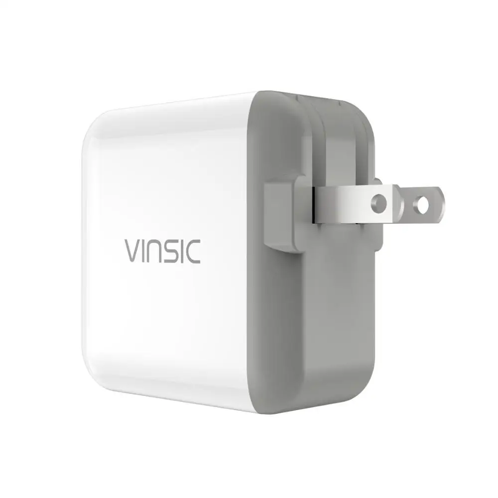 Vinsic Quick ChargeQC3.0 зарядное устройство для телефона, настенное зарядное устройство, мини зарядное устройство для путешествий, адаптер для iPhone X 8 Plus, samsung, huawei, Xiaomi - Тип штекера: US plug