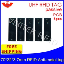 UHF RFID металлическая бирка 915 МГц 868 МГц Alien H3 EPC 5 шт. 70*22*3,7 мм механическое оборудование PCB Смарт пассивные RFID метки