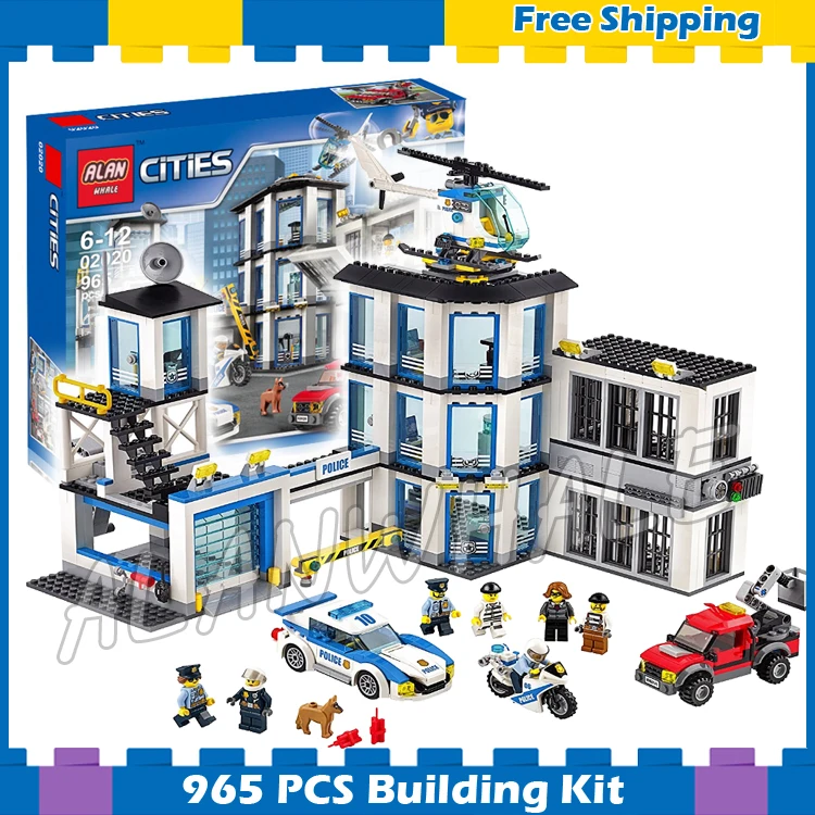 

965pcs City Police Station Base Construction Model Building Blocks 02020 Assemble Children Gifts sets Movie Compatible With Lego