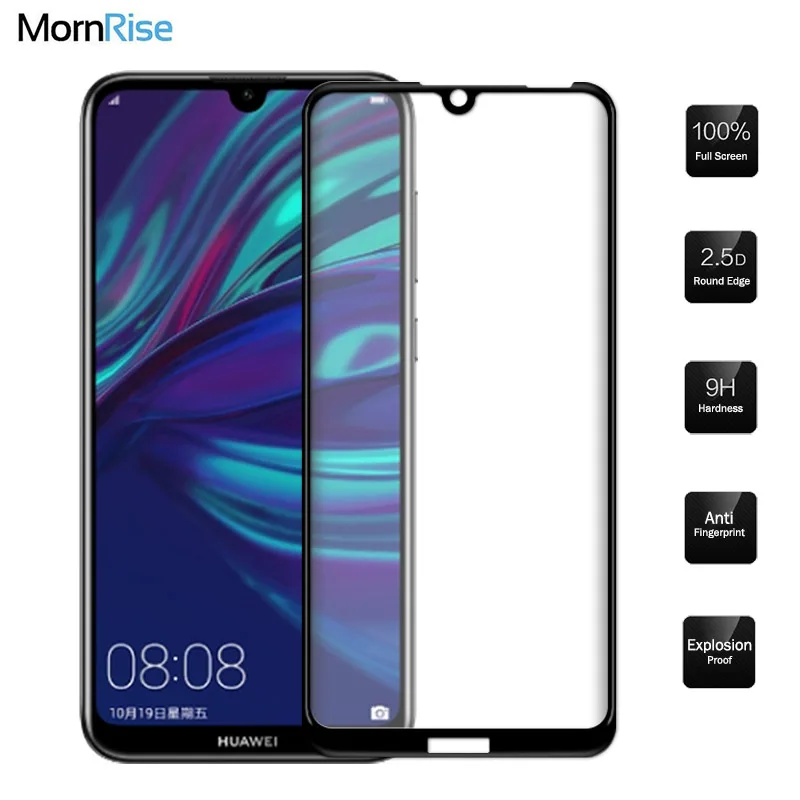 Полное покрытие закаленное стекло для Huawei Honor 8A Защитная пленка экрана Pro